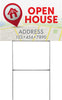 Real Estate Open House Map Yard Sign - 18 x 12 inch [YS1812-REAL-MAP]
