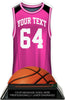 Basketball Jersey Colorix-T Acrylic Trophy- Pink [TACR7-JSY-BK-PNK-Q]