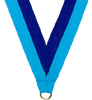 7/8 x 30 in. Light Blue & Blue Neck Ribbon [NKRB-4055]
