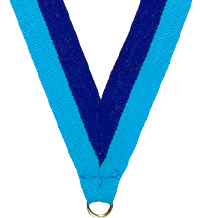 7/8 x 30 in. Light Blue & Blue Neck Ribbon [NKRB-4055]