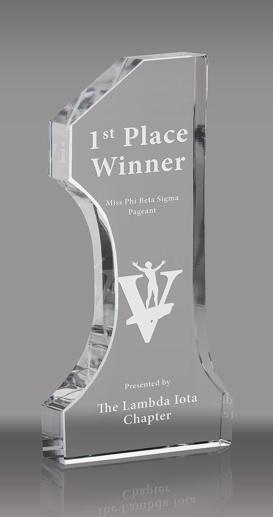 Crystal Number One Award [CF1-6-X]