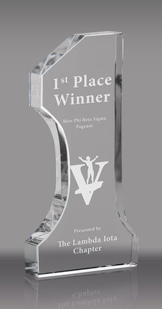 Crystal Number One Award [CF1-6-X]