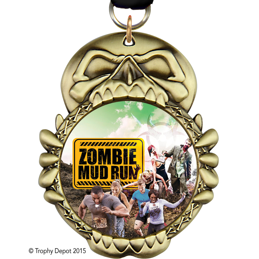 3.25" Skull Insert Medal - TD Exclusive!  [MHLWN-SKL]