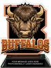 Buffalos Mascot Colorix-T Acrylic Trophy - 6.25 inch Orange [TACR6-MSCT-BUF-ORG-Q]