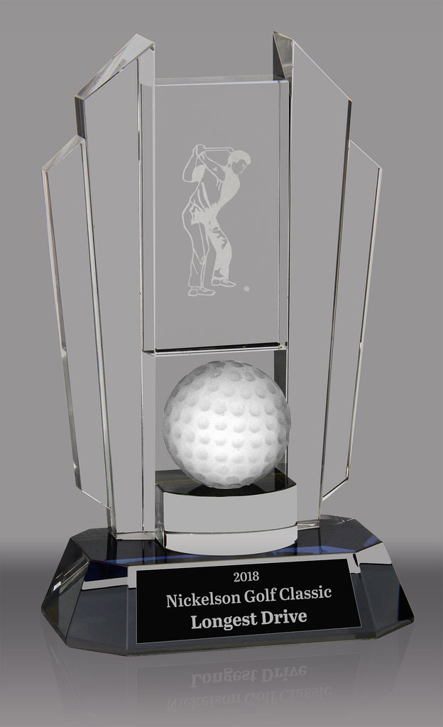Optical Crystal Golf Award- 8.5 inch [CRG356]