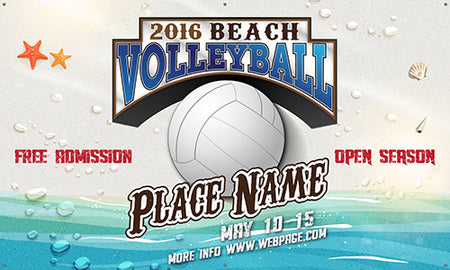 Volleyball Vinyl Banner- Beach Tournaments [VB-VLYBLL-BCH]