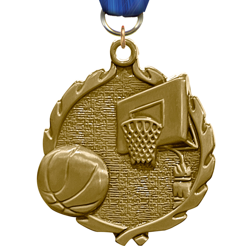 1.75 inch Basketball Wreath Medal [MP18-BK]