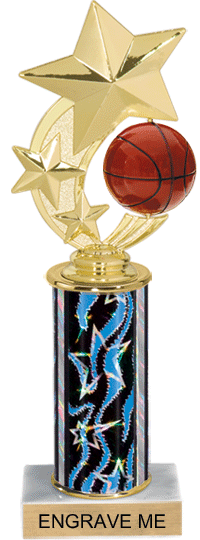 Basketball Shooting Star Spinning Trophy [TSSS10-BK]