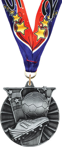 Soccer Victory Medal- Silver [MVM2-SC-S]