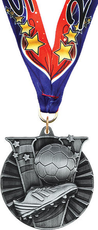 Soccer Victory Medal- Silver [MVM2-SC-S]