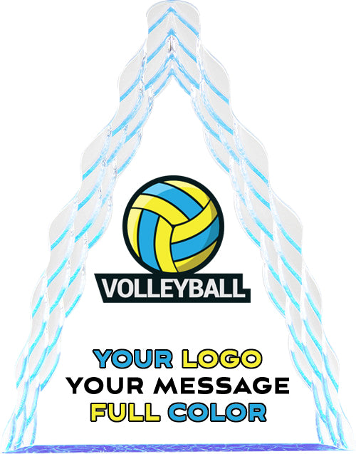 Custom Wavy Mountain Acrylic with Blue Reflective Bottom [AWM9-M-BLU-FC]