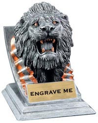Lion Mascot with Attitude - 4" Resin Trophy [MWA-107]