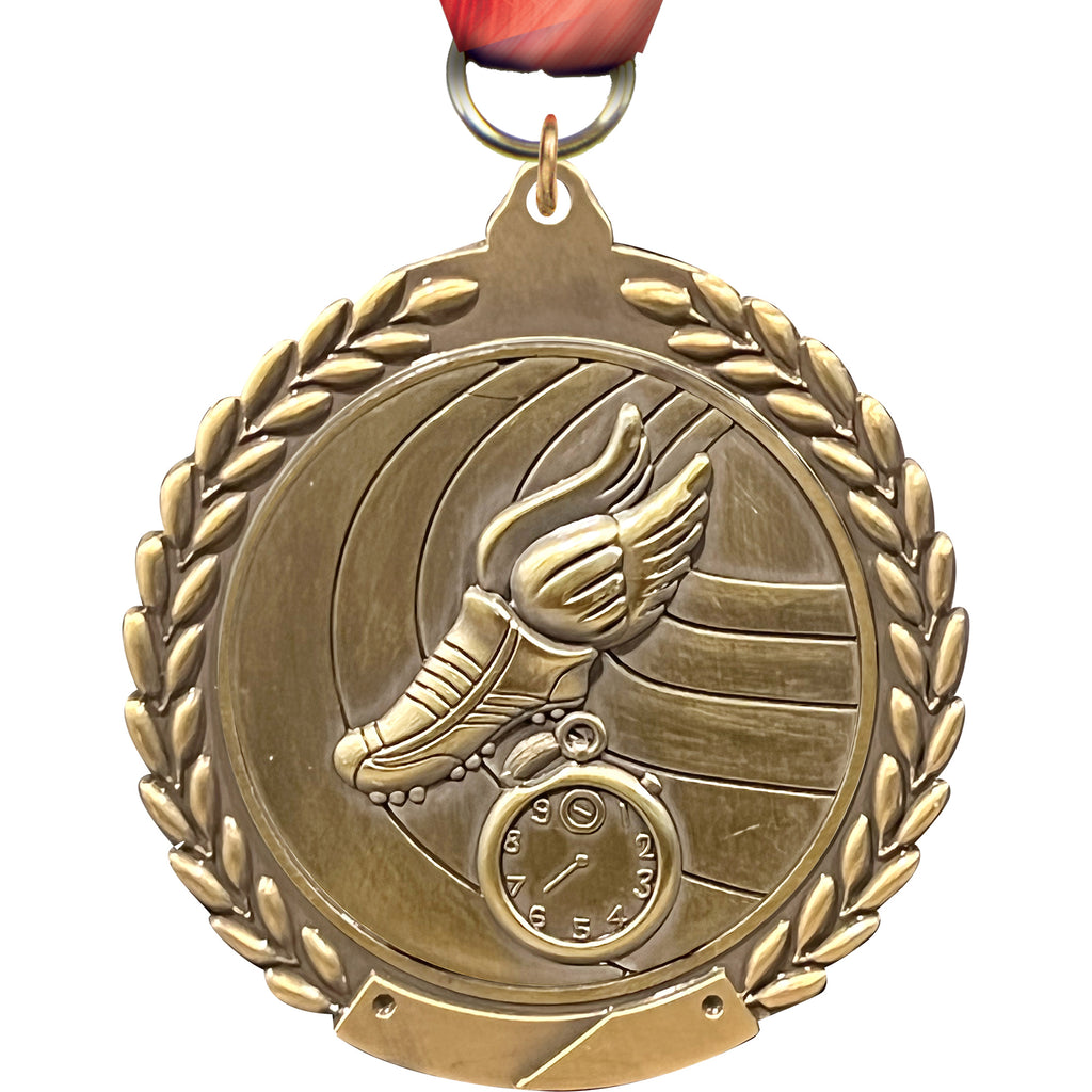 Track Wreath Framed Medal