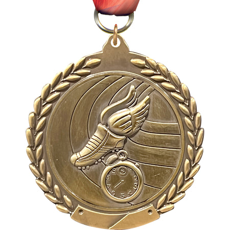 2.75 in Track Wreath Framed Medal [M311-TK]