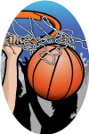 Basketball - Slam Dunk Oval Insert [OV-2561]