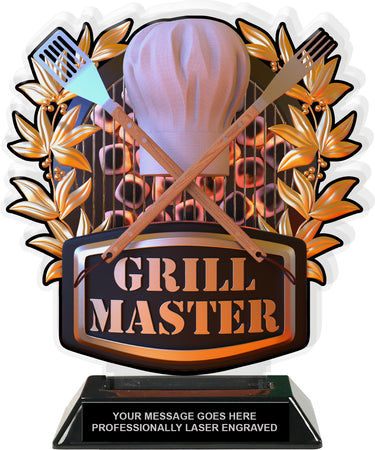 Grill Master Colorix-T Acrylic Trophy- 8.25 inch [TACR8-GRMST-Q]