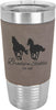 Polar Camel 20 oz. Ringneck Gray Leatherette Vacuum Insulated Tumbler [JTML-525]