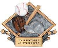 Baseball Color Diamond Resin Trophy [RCD75-BS]