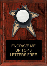 Golf Spring Loaded Plaque [PRBI68-GL]