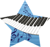 Music- Piano Star Insert [ST-1094]