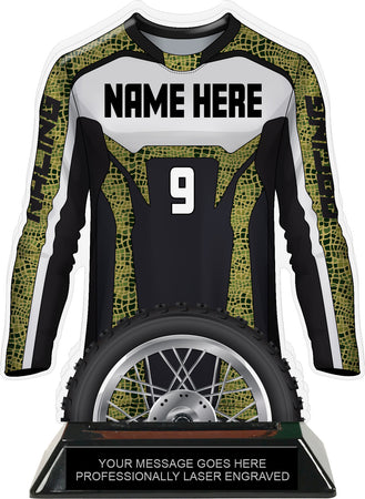 Motocross Jersey Colorix-T Acrylic Trophy - Alligator [TACR7-JSY-MOTOX-ALI-Q]