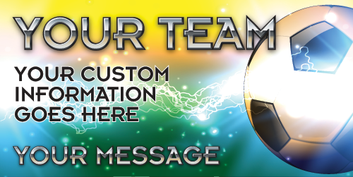 Soccer 4 x 8 Vinyl Banner- Lightning [VB-SC-LGT-48]