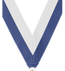 7/8 x 30 in. Blue & White Neck Ribbon [NKRB-3014]