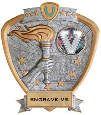 Victory Insert Award Sport Legend Shield Resin Trophy [RSLS-VY]