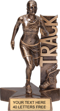Track Billboard - 8.5" Resin Trophy - Female [RMB8-TKF]