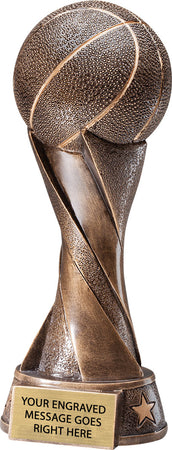 Spiral Basketball Resin Trophy [RBKSPRL-10]