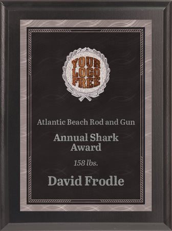 Smoke Chrome Plated Sunray Custom Insert Plaque - 9x12 inch [PXJ816Si-9X12-BLK]