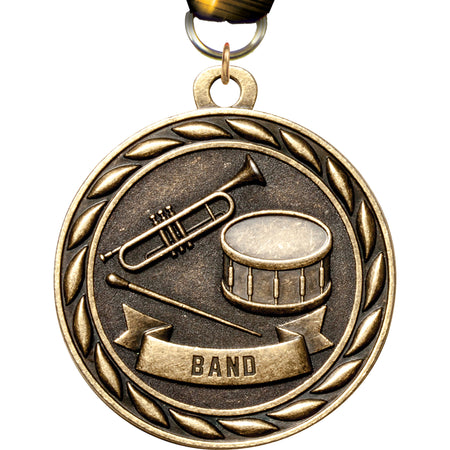 2" Band Scholastic Medal- Gold [MM3KN2-BND]