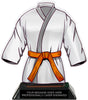 Martial Arts Uniform Colorix-T Acrylic Trophy- Orange [TACR7-JSY-MA-ORG-Q]