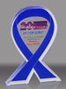 Custom Blue Awareness Ribbon Acrylic Award - 7 inch [ATRIB-BLU-7-FC-Q]