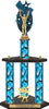 Triple Star Backdrop Three-Post Trophy- 20 inch [T3PBD20G]