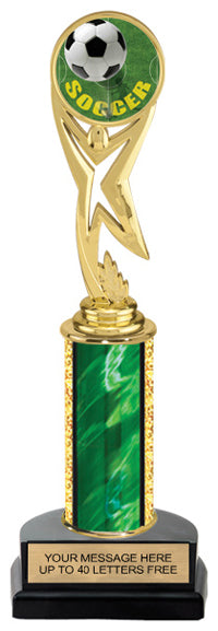 Star Victory Color Insert Trophy w/ Column on Marble Tone Base [THSi12-J56]