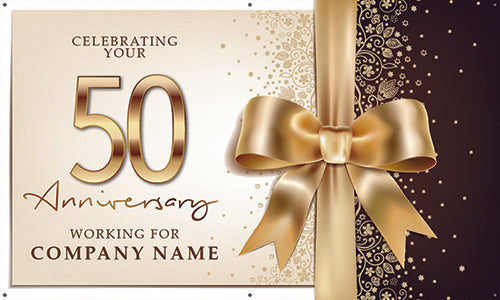 Anniversary Vinyl Banner- Ribbon [VB-ANVRY-RBN]