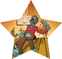 Halloween - Zombie Basketball Star Insert [ST-3684]