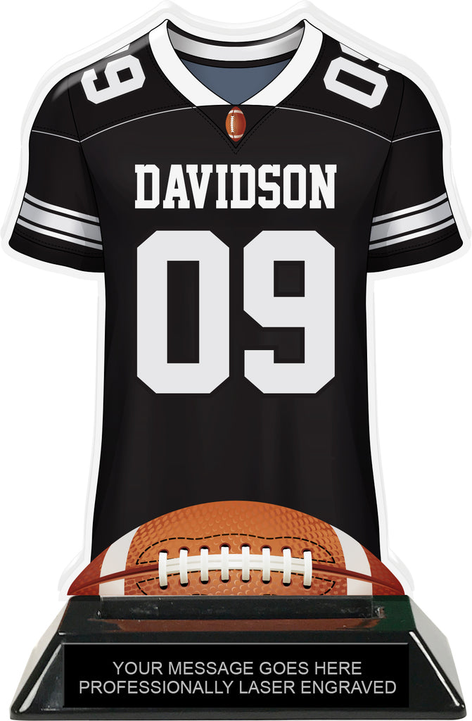 Football Jersey Colorix-T Acrylic Trophy - Black [TACR7-JSY-FB-BLK-Q]