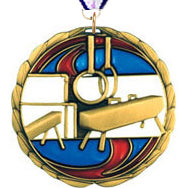 Gymnastics Epoxy Color Medal - Gold [MEC2-GG-G]