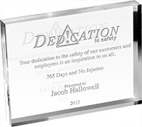1 inch Thick Horizontal Clear Acrylic Block- 9x7 inch [ACB97H]