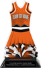Cheer Uniform Colorix-T Acrylic Trophy - Orange [TACR7-JSY-CH-ORG-Q]