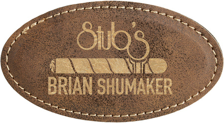 Leatherette Oval Badge - Rustic [BJ100-10]