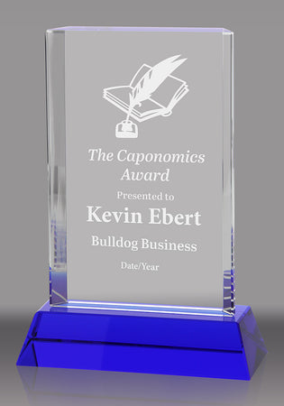 Crystal Cobalt Beveled Rectangle [CRQBL-7-X]