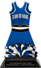 Cheer Uniform Colorix-T Acrylic Trophy - Blue [TACR7-JSY-CH-BLU-Q]
