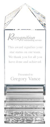 Premium Fluted Pillar Acrylic- 8 x 3 x 3 CLEAR [AFP8-CLEAR]