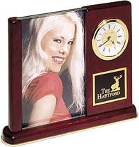 Desk Clock with Glass Picture Frame [TDC19]