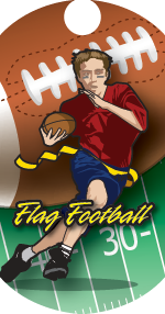 Flag Football Dog Tag Insert [DT-2510]