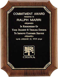 Solid American walnut plaque 8"x10.5"  [TD1642]