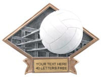 Volleyball Dimensional Diamond Resin Trophies